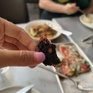 Burnt Grandma pizza bottom