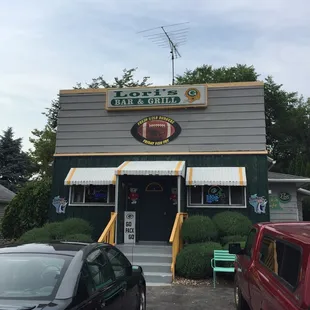 the front of the restaurant