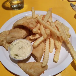 a plate of fish and chips