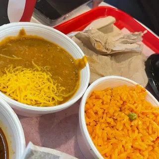 Rice and beans combo