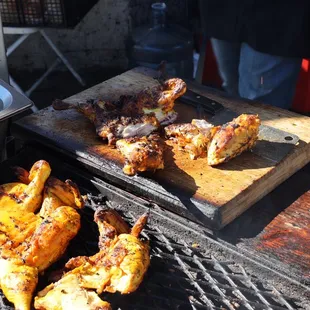 Charcoal grilled chicken