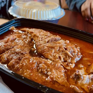 Mixed meat pepper soup (fish and goat)