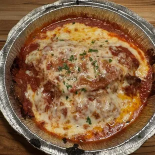 Chicken Parmigiana (so delicious!)