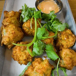 Crunchy corn fritters