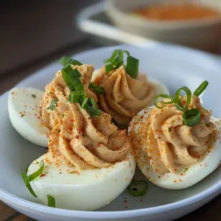 Happy hour: smoked deviled eggs