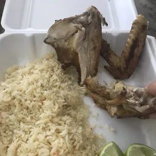 Not meat pechuga on order of caldo de gallina.