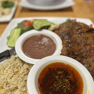 a plate of food on a table