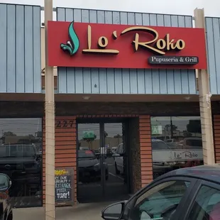 the front of the restaurant