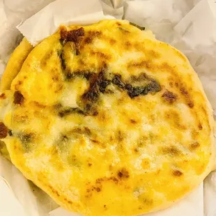 Spinach &amp; cheese pupusa--solid!