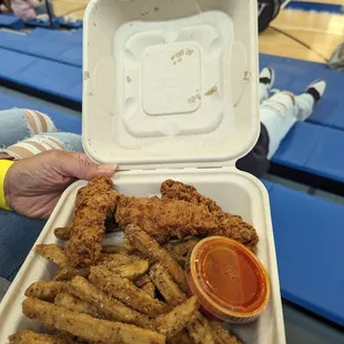 Chicken with legacy fries!!!!