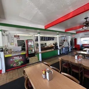 the inside of a restaurant