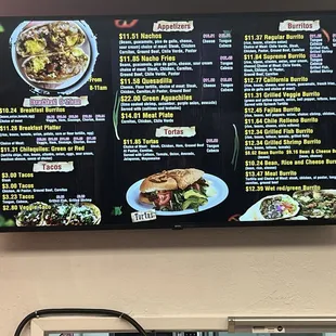 Updated menu/prices