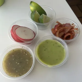 Items from salsa bar