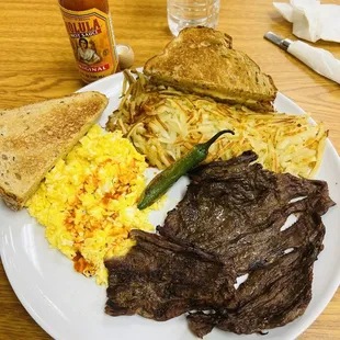 Rico steak and eggs