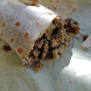 Carne asada burrito