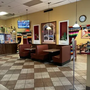 the inside of a restaurant