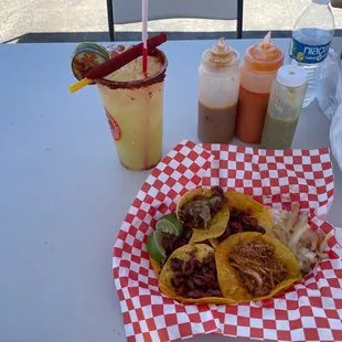 a plate of food on a table