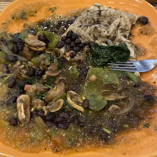 a plate of mexican food
