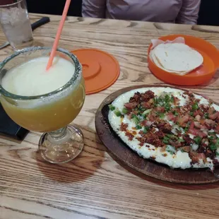 Best queso fundido I&apos;ve ever had. Absolutely amazing. And mango lime marg