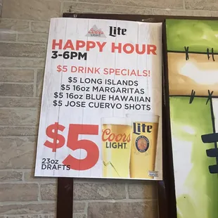 Happy hour specials