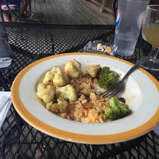 a plate of food on a table
