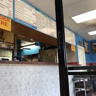 Counter and extensive menu