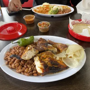 Half Grilled Chicken Plate all beans