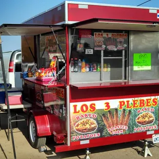 a hot dog stand