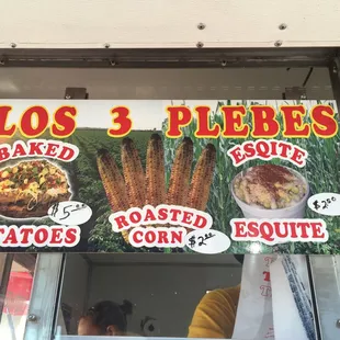 Here's the menu, small but mighty!