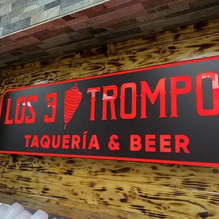 a sign for a restaurant