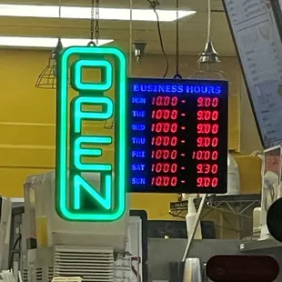 Updated hours November 2023