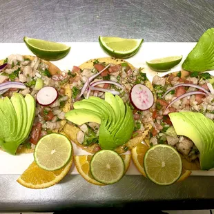 Ceviche tostadas