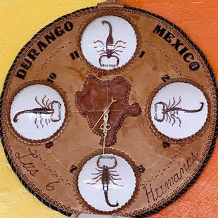 The famous Scorpion Clock at Los 6 Hermanos.