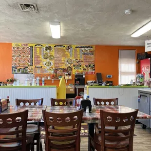 Interior including menu