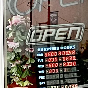 New hours and days of operation as of 5/18/2023