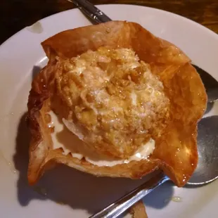 Fried Ice Cream w/honey = fail,  ice cream was soft, serving was small, no whipped cream. This is surely a one off situation.
