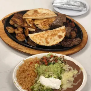 two plates of mexican food