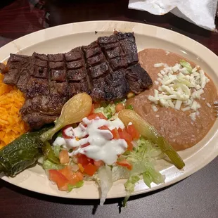 Carne asada platter