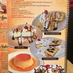 Desserts page