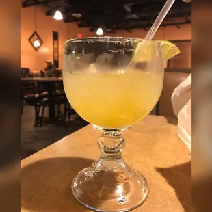 a drink in a glass