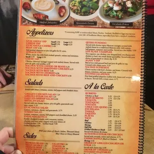 Menu page