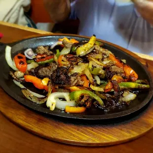 Carne asada fajitas