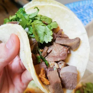 Beef Tongue Tacos