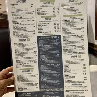 Current menu as of 12/21