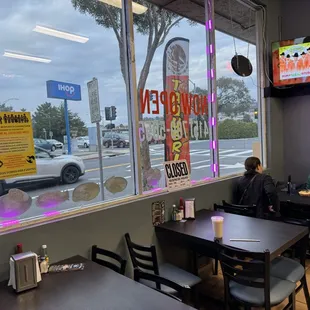 Interior looking out on corner of Junipero Serra &amp; 87th Street