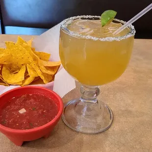 Top Shelf Margarita, Chips and Salsa