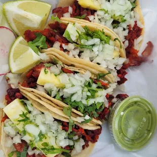 Delicious al pastor tacos!