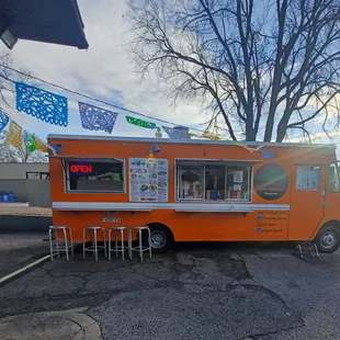 Located in a parking lot