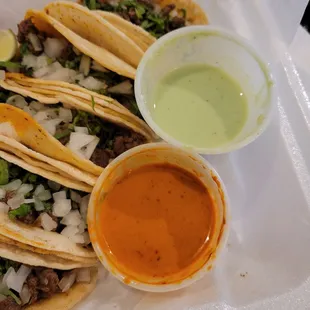 House red &amp; green salsa