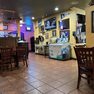 the dining area